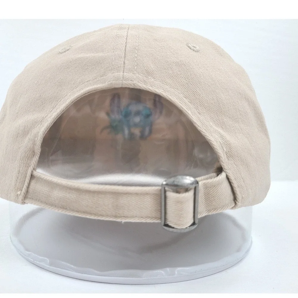 Disney Stitch Baseball Hat Men One Size Tan Pineapple Embroidered Dad Adjustable